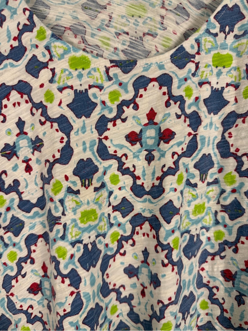 fresh produce Pink Script Label Floral Top - Blue, Green & Pink - Picture 4 of 7